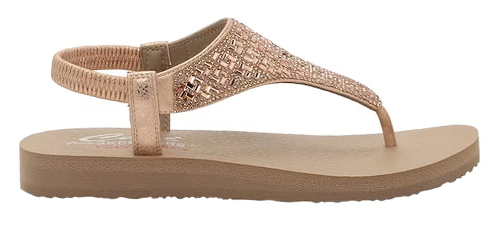 Skechers Women's MEDITATION - SWEET ROCK, Rose Gold, 6 M