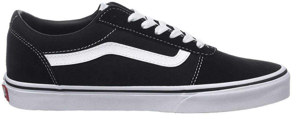 Vans Mens Ward Sneaker, Suede Canvas Black White, 15 UK