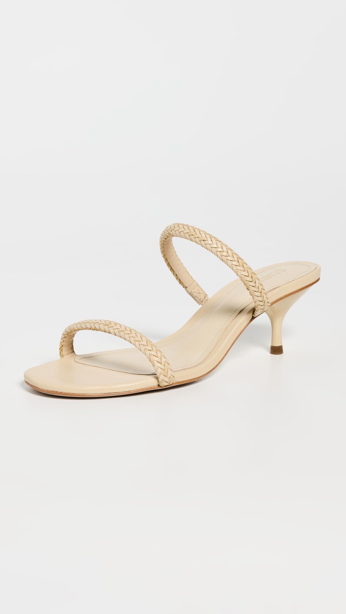 SCHUTZ Women's Taliah Woven Heels, Natural Nibs, 8 Medium US