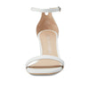Stuart Weitzman Nudistcurve 75 Block Sandal White 8 B