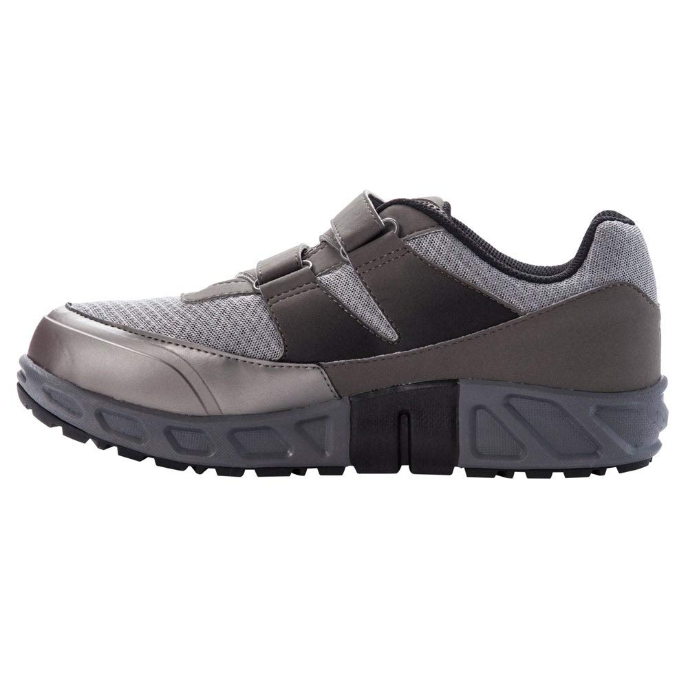 Propet Men's Matthew Strap Sneaker, Grey, 9.5 3E US