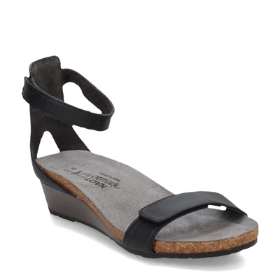 NAOT Footwear Women's Mermaid Wedge Black Raven Lthr 4-4.5 N US