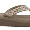 Skechers Cali Women's Vinyasa-Lotus Princess Flip-Flop, Taupe, 9 B(M) US
