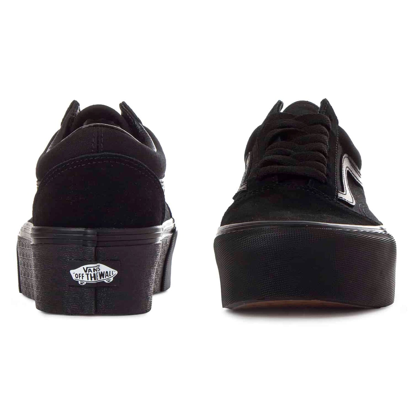 Vans - Unisex Old Skool Stackform Shoes, Color Suede/Canvas Black/Black, Size: 7.5 M US Mens / 9 M US Womens