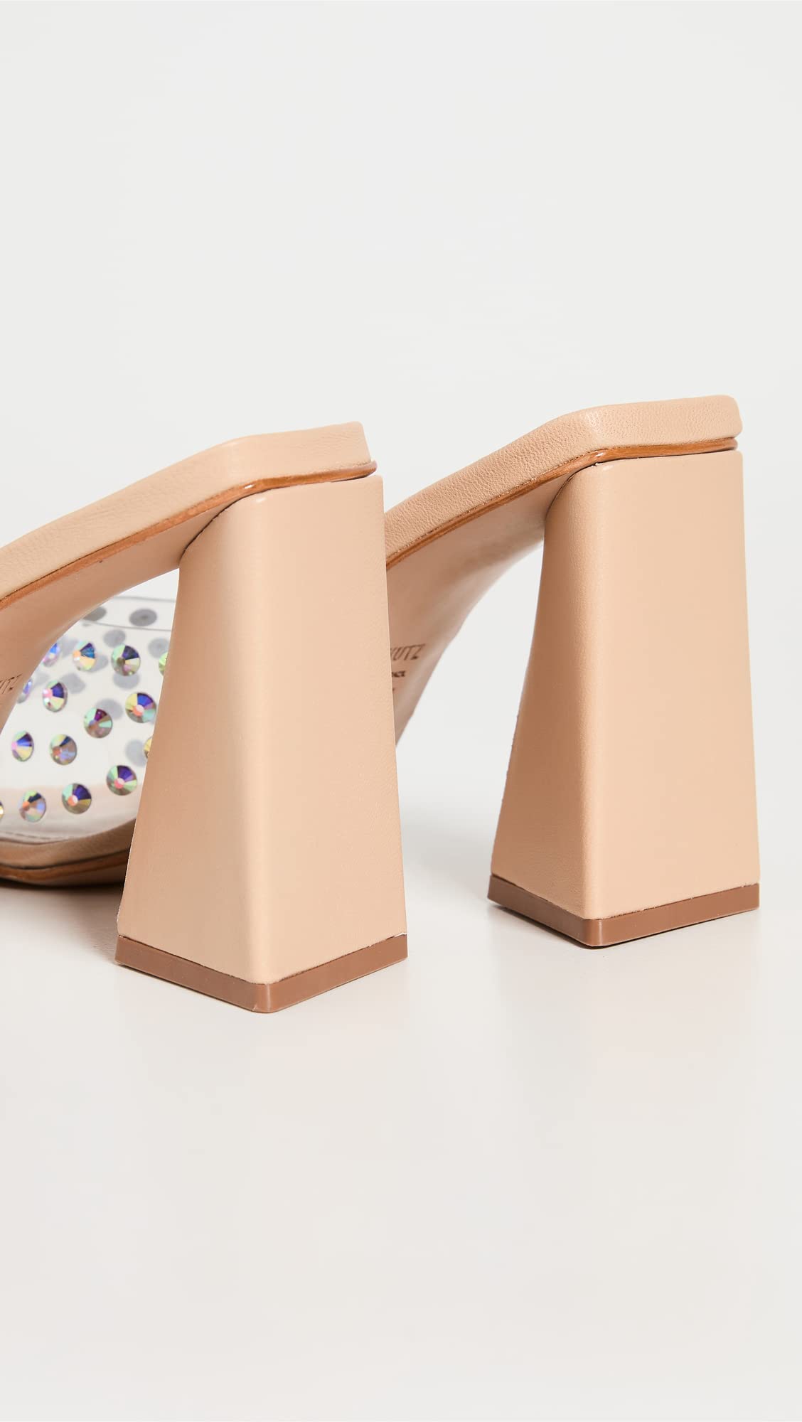 SCHUTZ Lizah Crystal Transparente/Light Nude 6 M