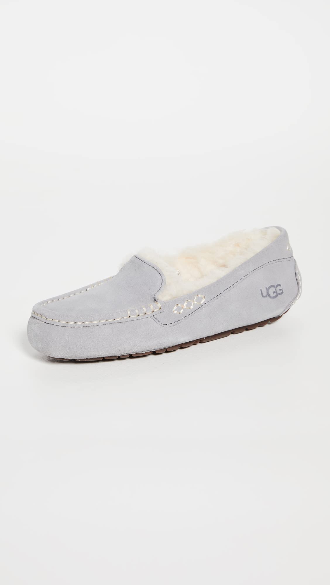 UGG Women's Ansley Slipper, Light Grey, 7
