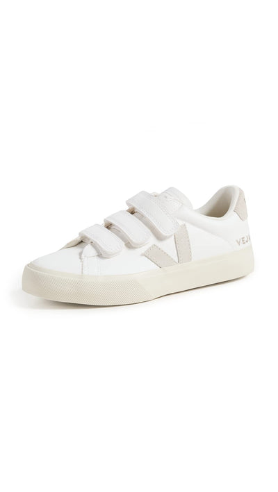 Veja Women's Recife Logo Sneakers, Extra White Natural, 4 Medium US