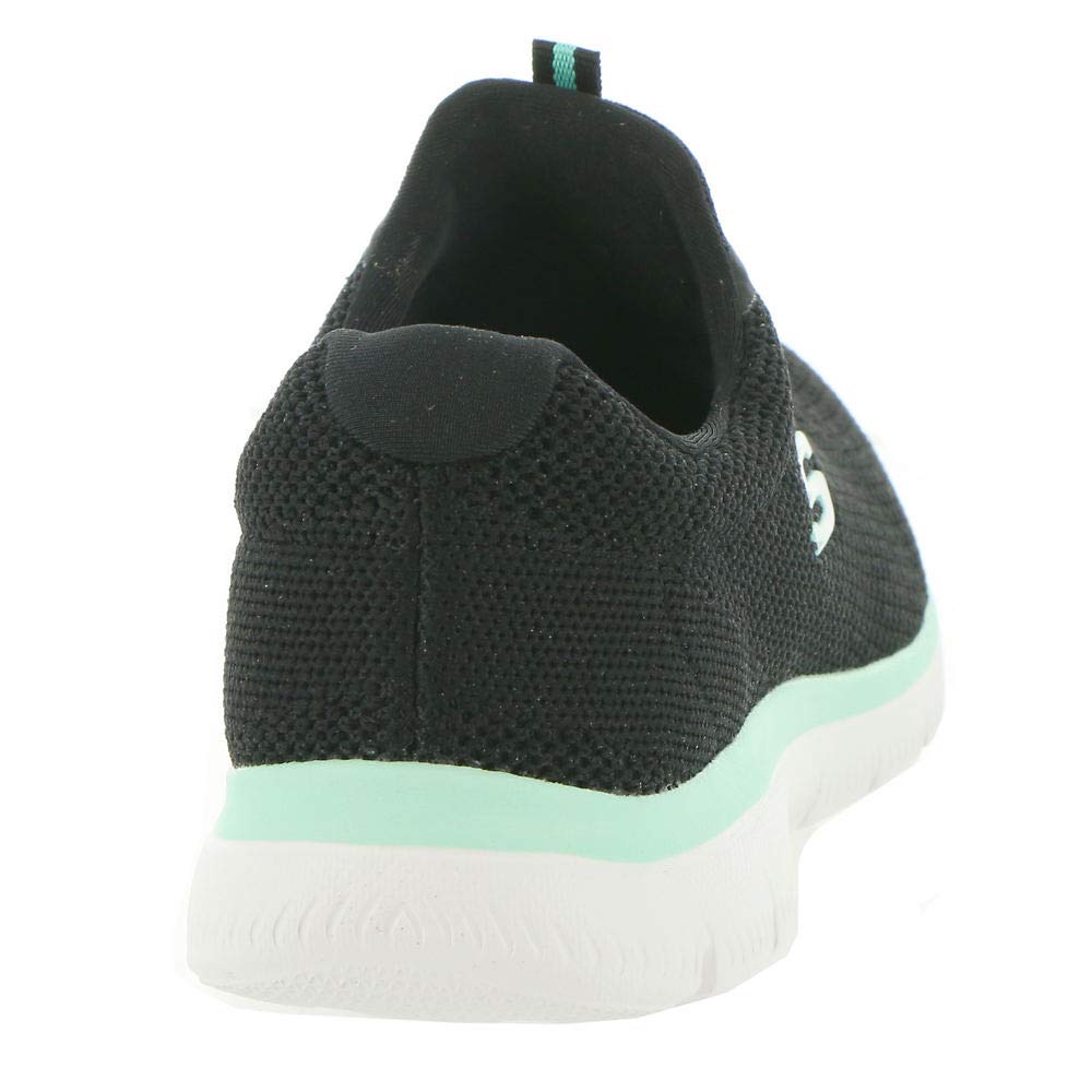 Skechers Sport Summits-Cool Classic Athletic Sneaker Women's Sneaker, 11 C/D US, Black-Turquoise