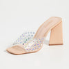 SCHUTZ Lizah Crystal Transparente/Light Nude 6 M