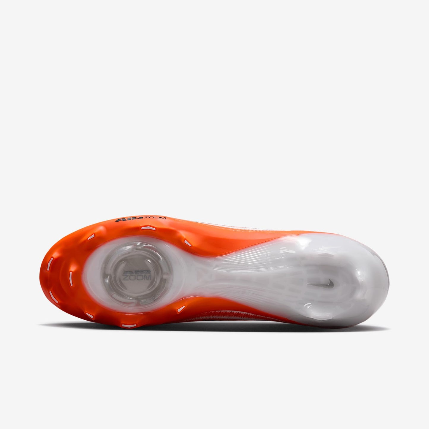 Nike Vapor Pro 1 Football Cleats (HM8850-103, White/Safety Orange/Metallic Silver/Black) Size 11