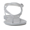 Stuart Weitzman Summer Jelly Sandal Silver 10 B