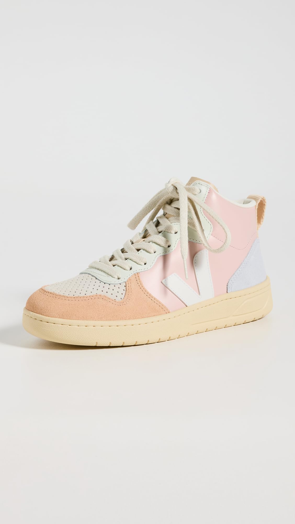Veja Women's V-15 Sneakers, Petale White Multico, 7 Medium US