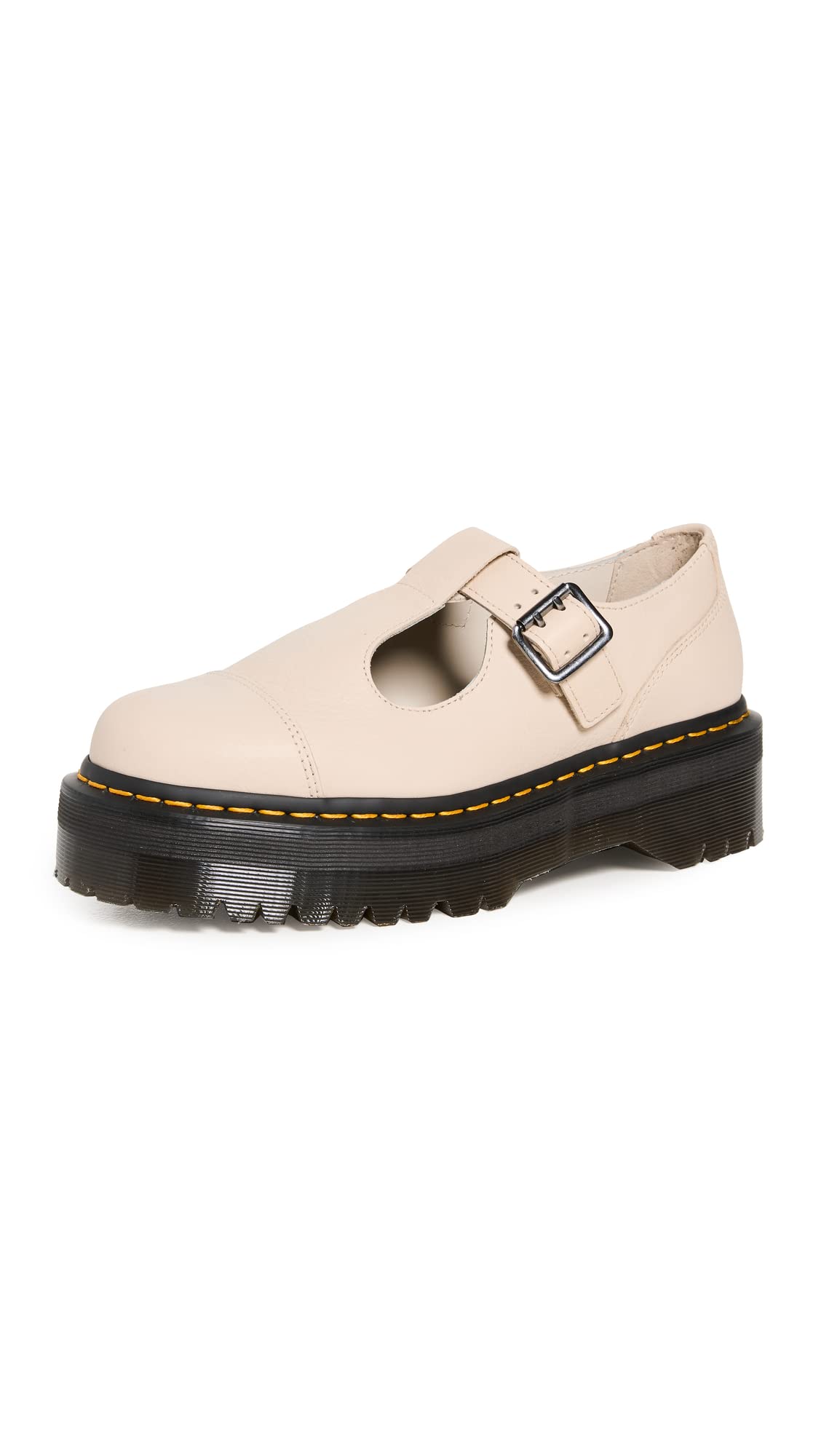 Dr. Martens Women's Bethan Loafers, Parchment Beige Pisa, Tan, 11 Medium US