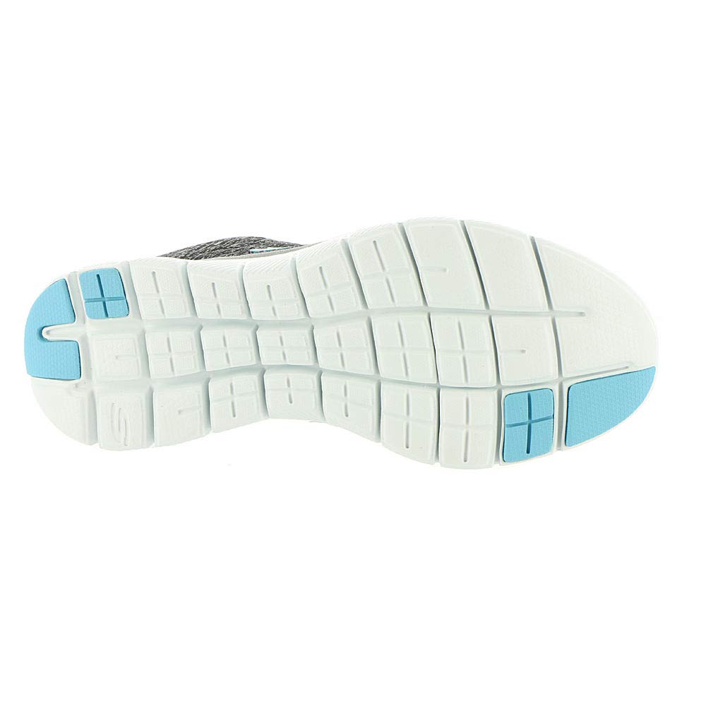 Skechers Women's Flex Appeal 2.0, Black/Blue, 8