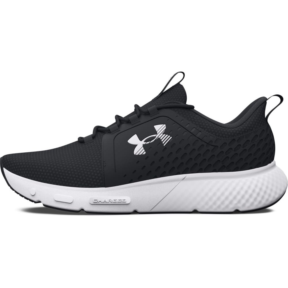 Under Armour Women's Charged Decoy Running Shoe, (001) Black/Black/White, 8.5