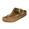 Birkenstock Women's Gizeh Big Buckle Sandals, High Shine Mud Green, 11 Medium US