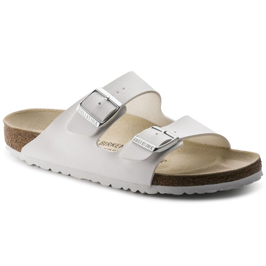Birkenstock Women's Closed Shoes Sandal, White, 24.0 cm
