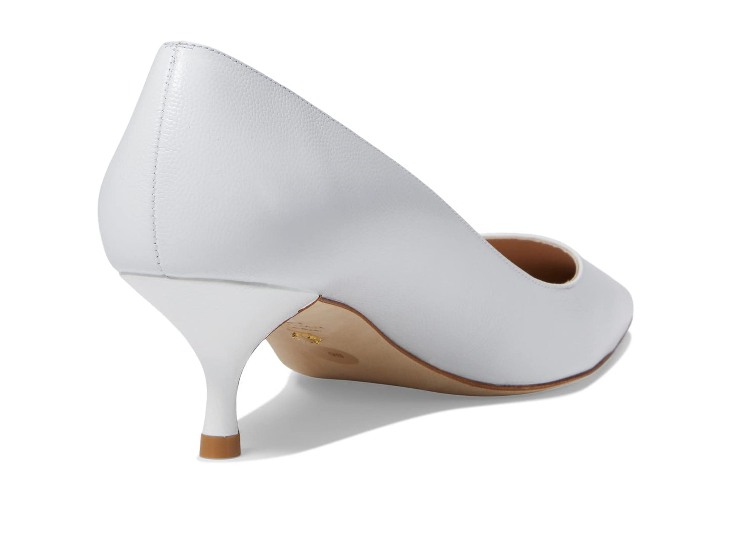 Stuart Weitzman Stuart Kitten Pump White 8.5 B