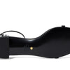 Stuart Weitzman Nudistcurve Pearl Flat Sandal Black 8.5 B