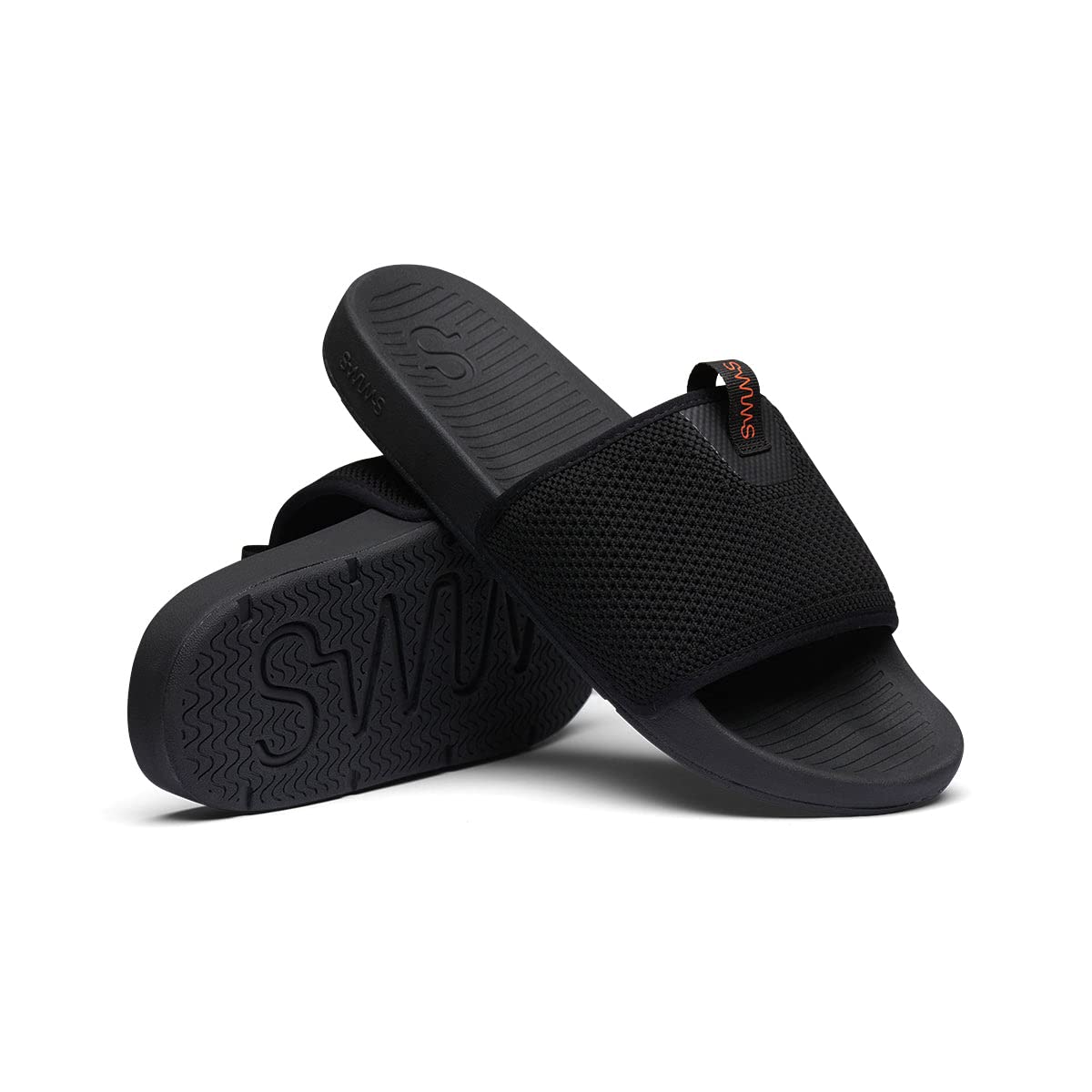 SWIMS Slides Sandals For Men Women, Cabana Shower Slippers, Mens Slide For Outdoor Poolside, Beach Bathroom Comfort Sandal, Athletic Flipflops Footwear For Walking (Black,8)