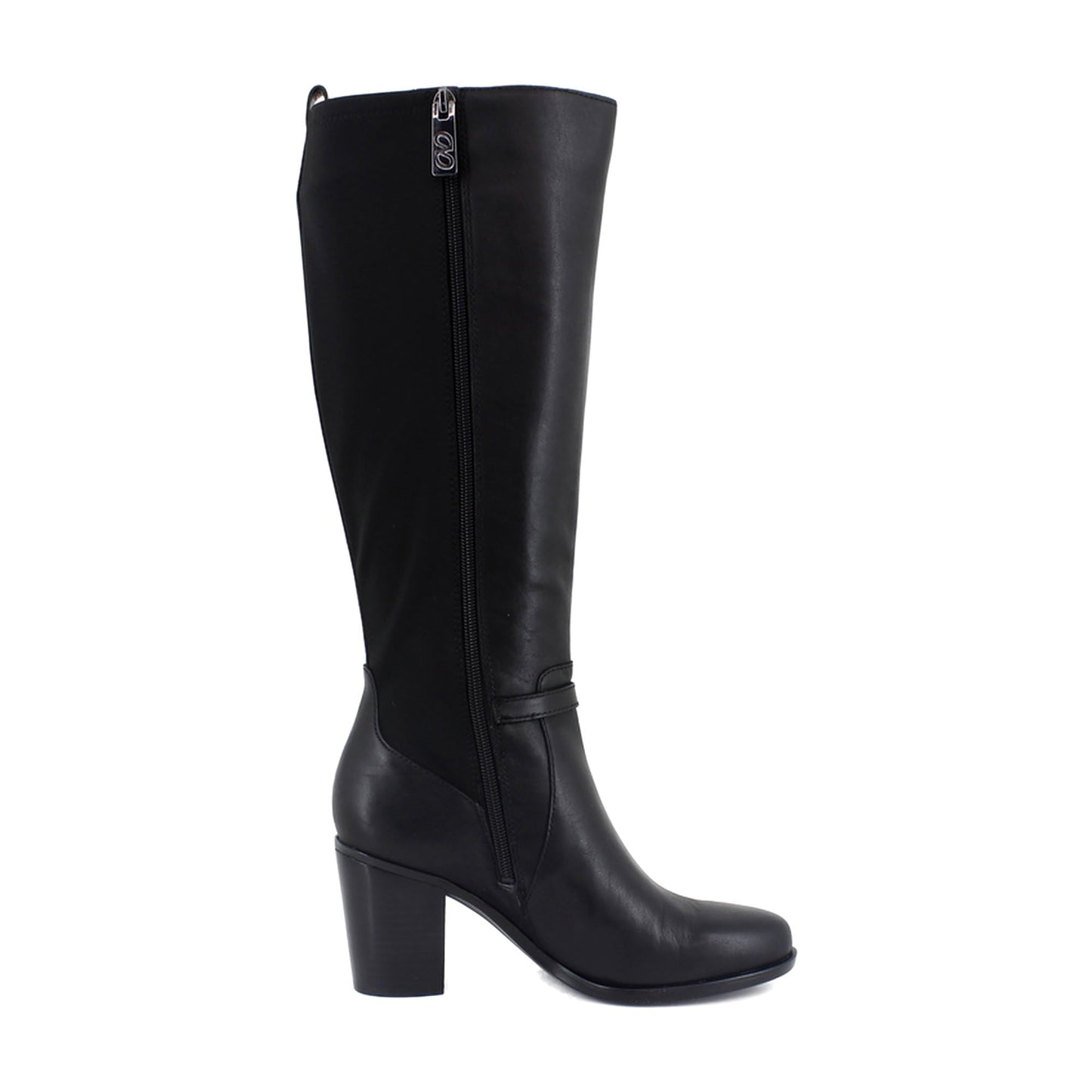 Naturalizer Women's Kalina-Stretch Boots Knee High, Black Leather and Fabric, 11 Wide