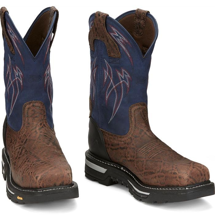 Justin Boots Men's CR2153 Frontline Hiviz 11” Waterproof Work Boot