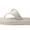 Coach Sylvie Leather Sandal Chalk 9 B (M)