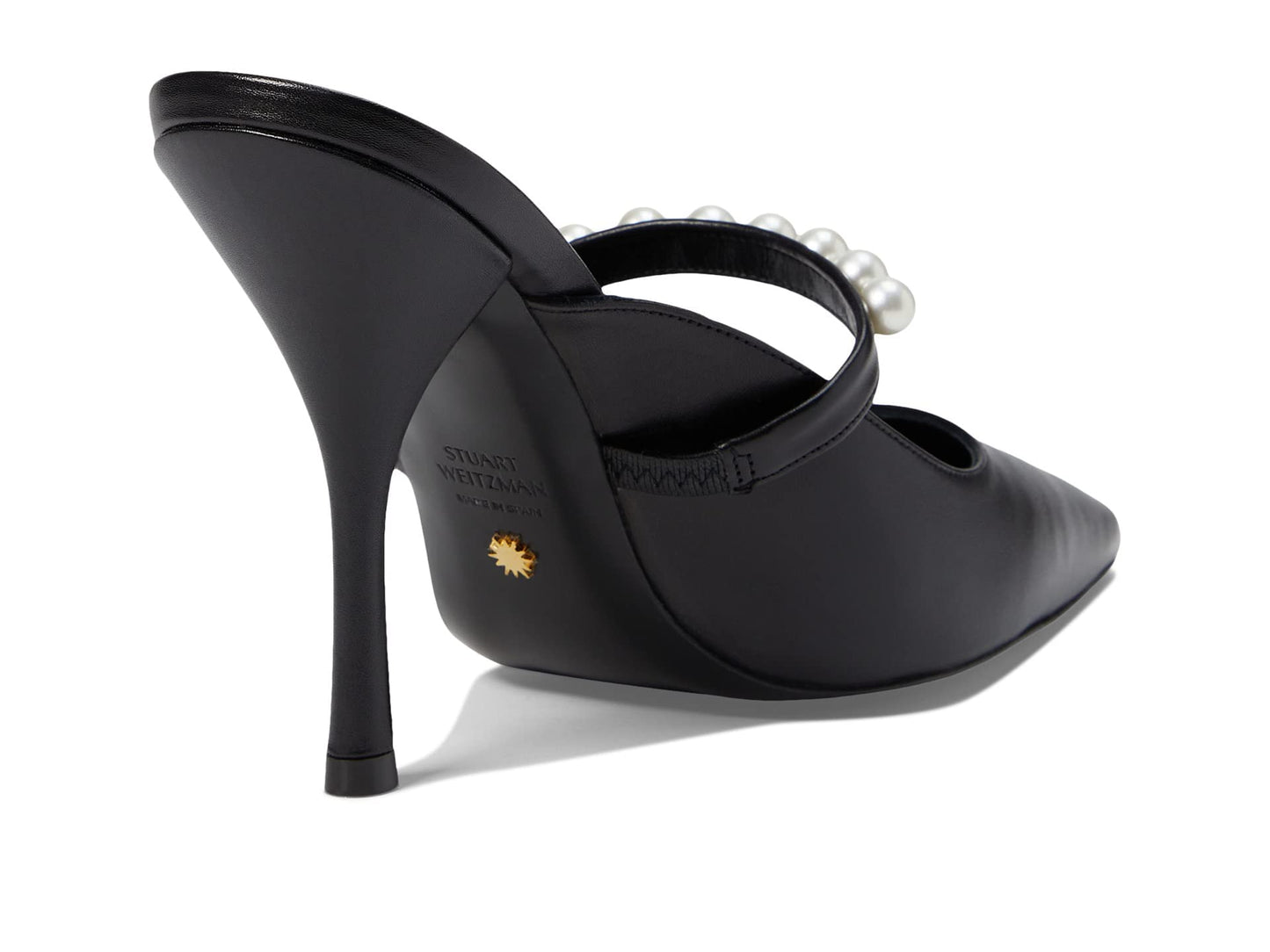 Stuart Weitzman Goldie 100 Mule Black 8 B