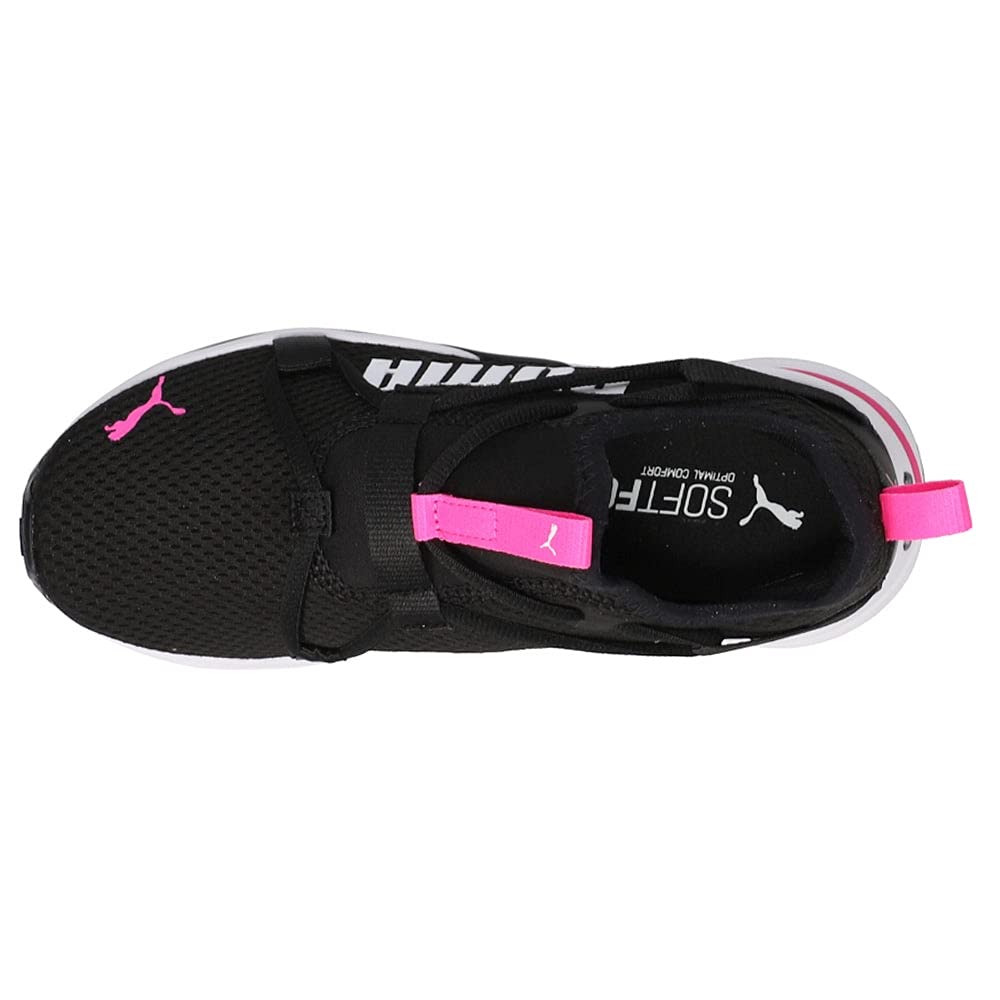 PUMA Softride Rift Slip-On Jr Girls' Youth Sneaker 4.5 M US Big Kid Black-Bright Pink-White