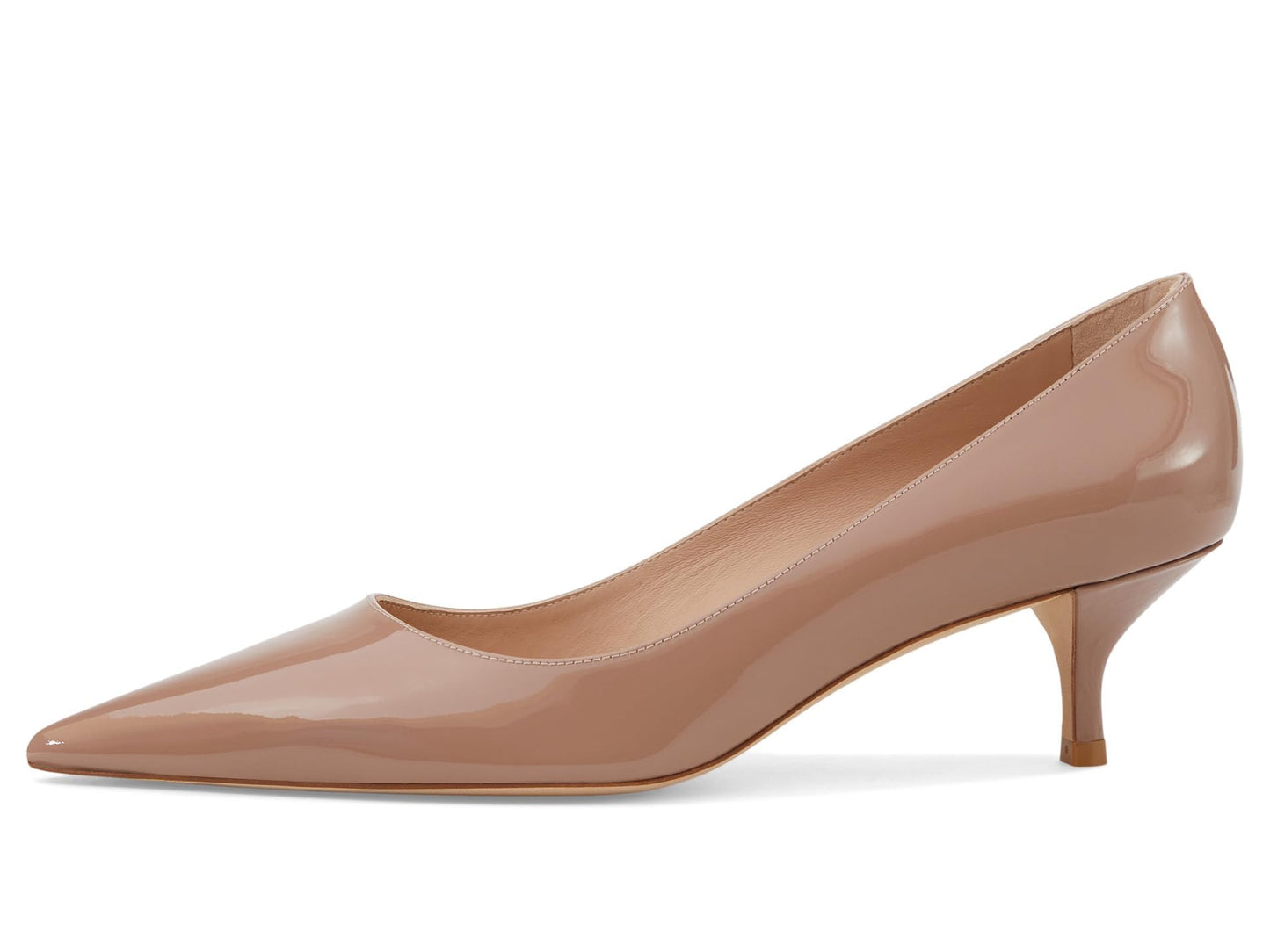 Stuart Weitzman Women's Stuart Kitten Pump, Fawn, 9