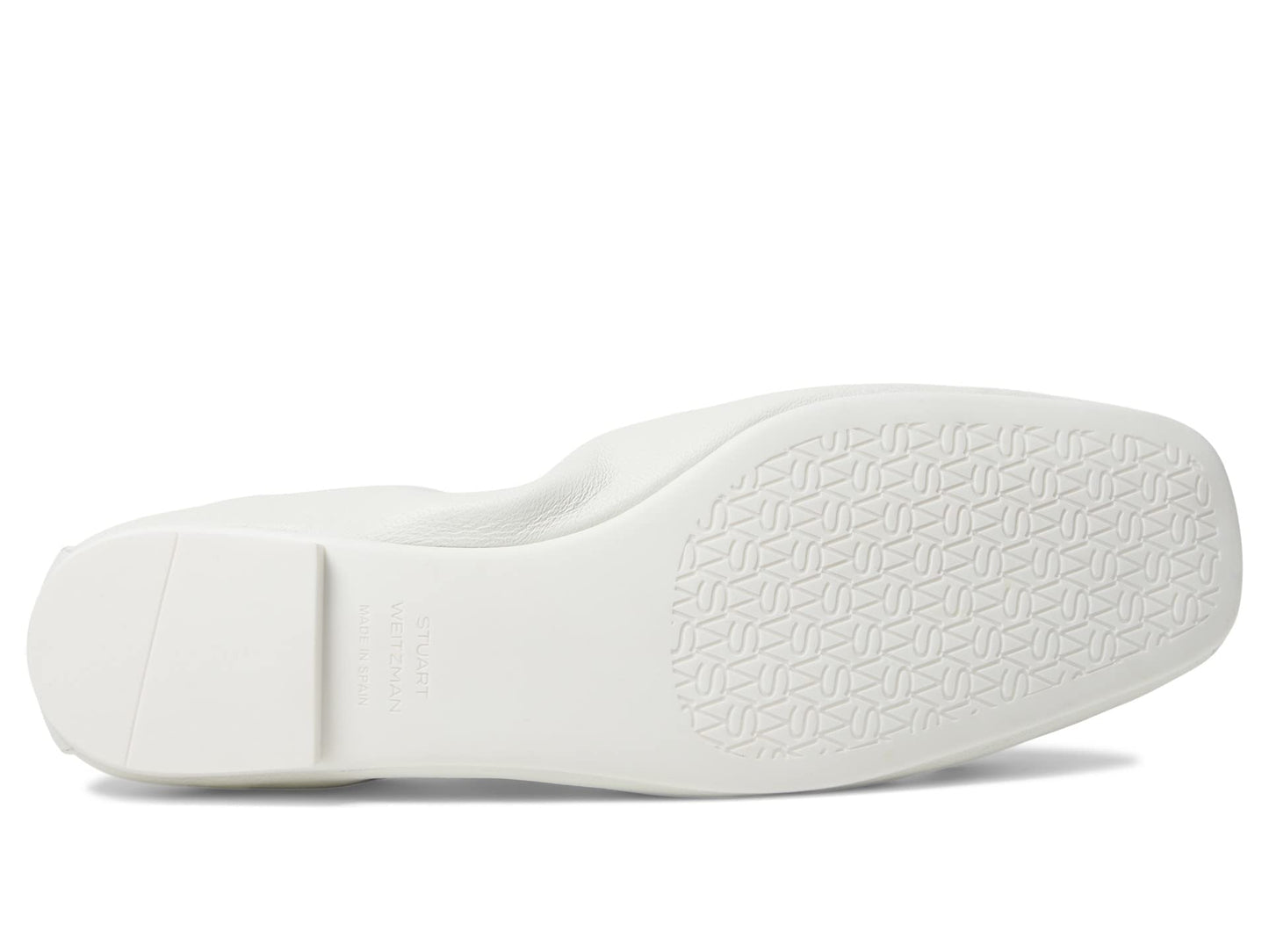 Stuart Weitzman Crystal Fleur Ballet Flat White 8.5 B