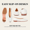 Frye Women's Claire Flat, White - 6.5M