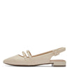 Rockport Women's Total Motion Adelyn Sling Ballet Flat, Vanilla Leather Pearl, 7 Wide