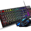 Gaming Keyboard and Mouse USB Wired for Desktop Computer PC Gamer Laptop