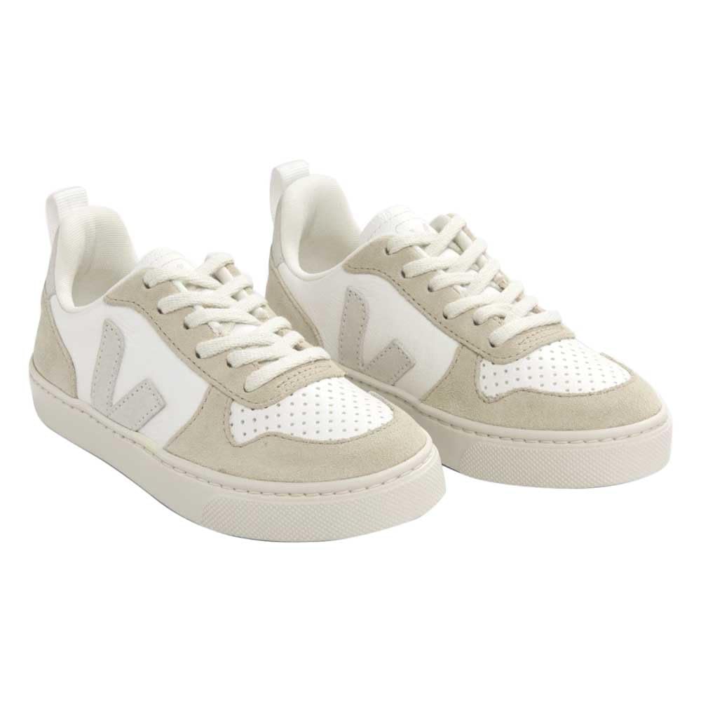 Veja V-10 Lace Extra White/Natural Chrome-Free Leather 6½ US Big Kid