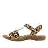 Taos Footwear Women's Trophy 2 Tan Leopard Print Sandal 6 (M) US