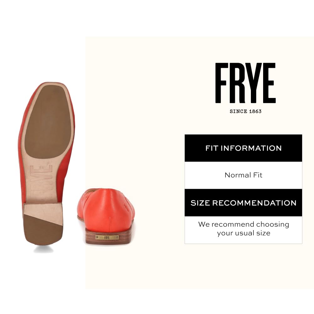 Frye Women's Claire Flat Shoe, Red - 9 M