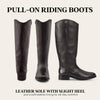 Frye Melissa Button 2 Equestrian-Inspired Tall Boots for Women Made from Hard-Wearing Vintage Leather with Antique Silver Hardware and Leather Outsole – 15 ½” Shaft Height, Black, 6