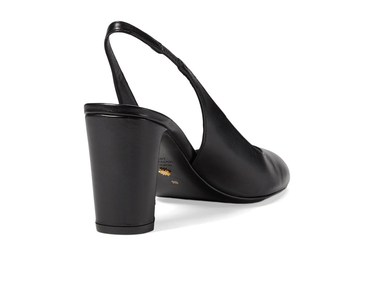 Stuart Weitzman Women's Vida 75 Slingback Pump, Black, 10