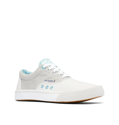 Columbia Women's Slack Water PFG Lace Boat Shoe, Grey Ice/Sea Wave, 5