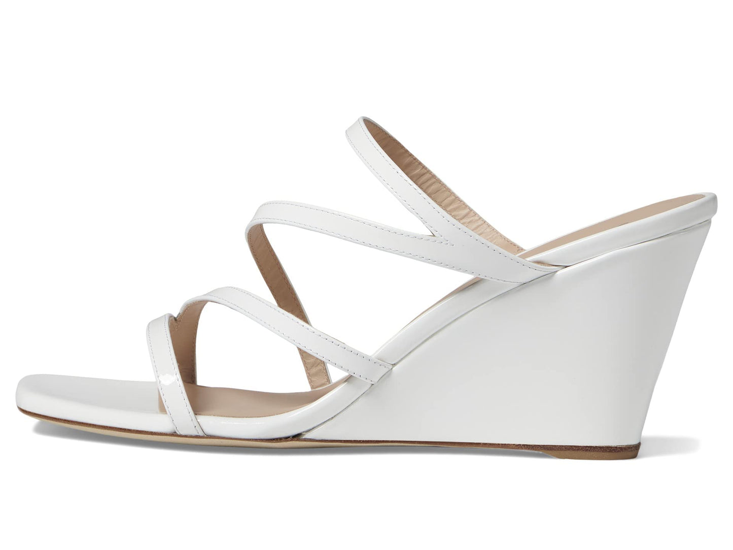 Stuart Weitzman Strapeze 85 Wedge White 10 B
