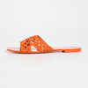 Tory Burch Women's Woven Flat Slides, Desert Flower Orange, 8.5 Medium US