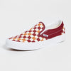 Vans Classic Slip-On Sneakers, Tri-Tone Check Red, 6 US Women/4.5 US Men