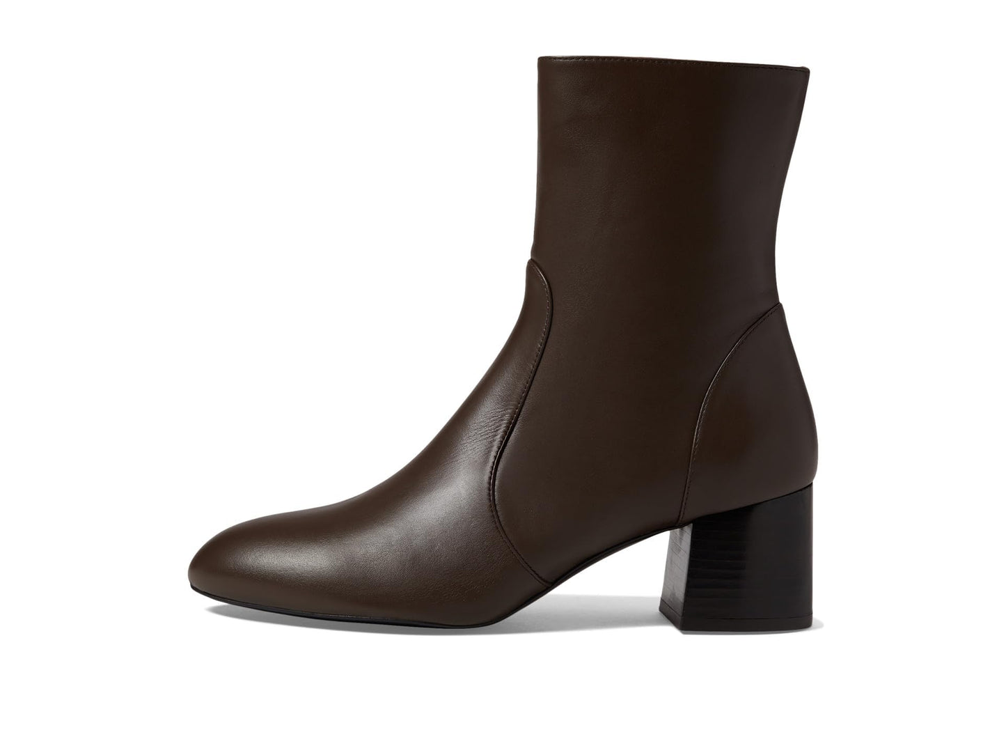 Stuart Weitzman Flareblock 60 Zip Bootie Walnut/Dark Brown 6.5 B