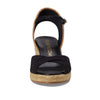 Stuart Weitzman Mirela II Espadrille Wedge Black/Natural 9.5 B