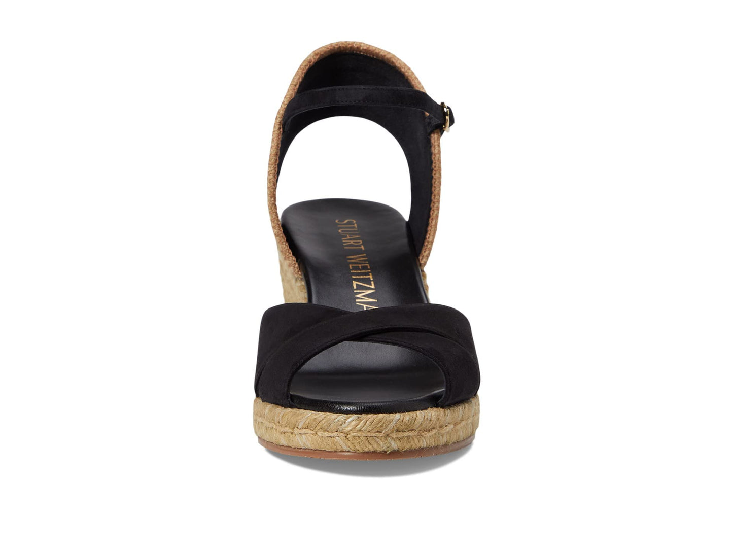 Stuart Weitzman Mirela II Espadrille Wedge Black/Natural 9.5 B