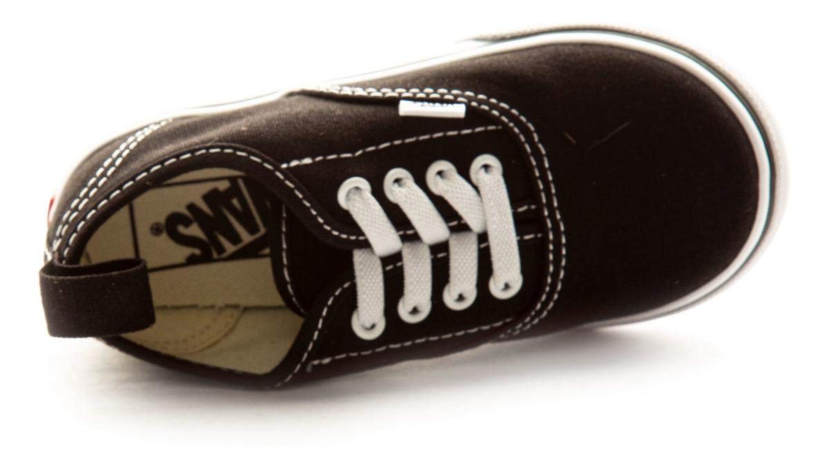Vans Toddler T Authentic Elastic LACE Black True White Size 9