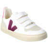 VEJA Small V-10 W (Toddler/Little Big Kid) Sneaker, White_Magenta_Sari, 12.5 Wide US Unisex