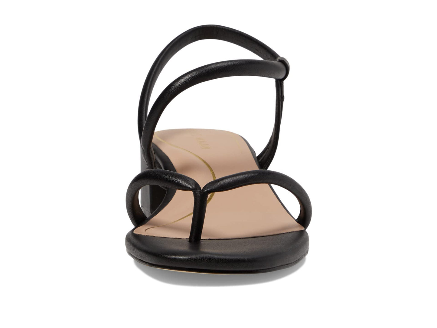 Cole Haan Calli Thong Block Heel Sandal 40 mm Black Leather 7.5 B (M)