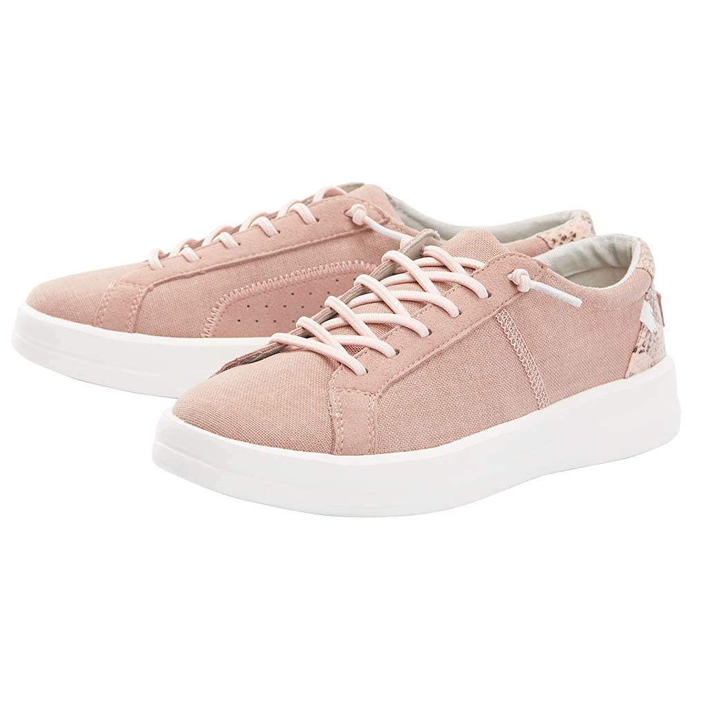 HEYDUDE Women's Karina Rose Dust Size 8 | Women's Sneakers | Women's Casual Shoes | Comfortable & Light-Weight